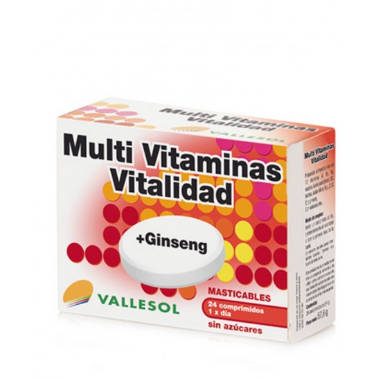 Multivitaminas + Ginseng Masticables 24comp Vallesol