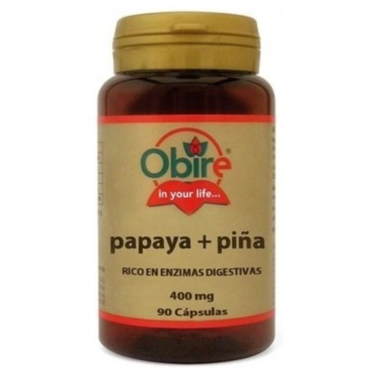 Papaya+Piña 400Mg 90caps Obire