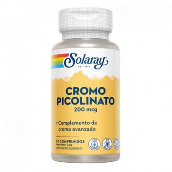 Picolinato Cromo 200Mg Sin Gluten 50comp Solaray