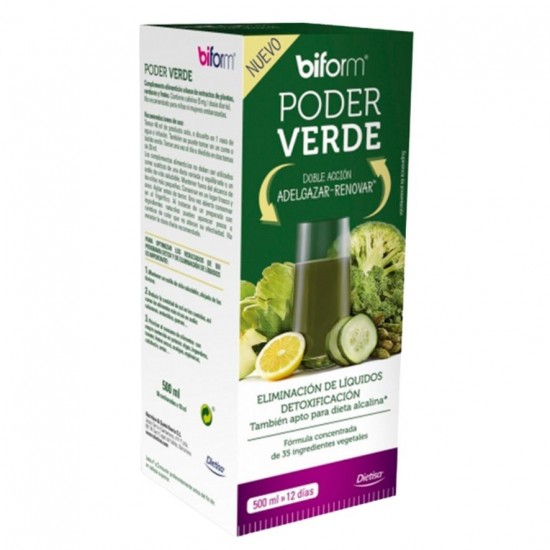 Poder Verde Jarabe Adelgazar - Detox Vegan 500ml Biform