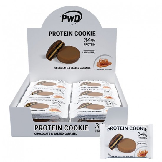 Protein Cookies Choco y Salted Caramel 30g x18uds PWD Protein Cookies Choco y Salted Caramel 30g x18uds PWD