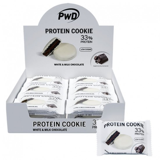 Protein Cookies White Milk Choco 30g x18uds PWD