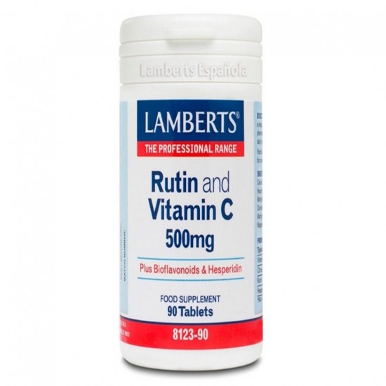 Rutin and Vitamin-C 500Mg Bioflavonoids 90caps Lamberts