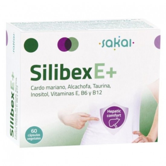 Silibex E+ Confort Hepatico Sin Gluten Vegan 60caps Sakai