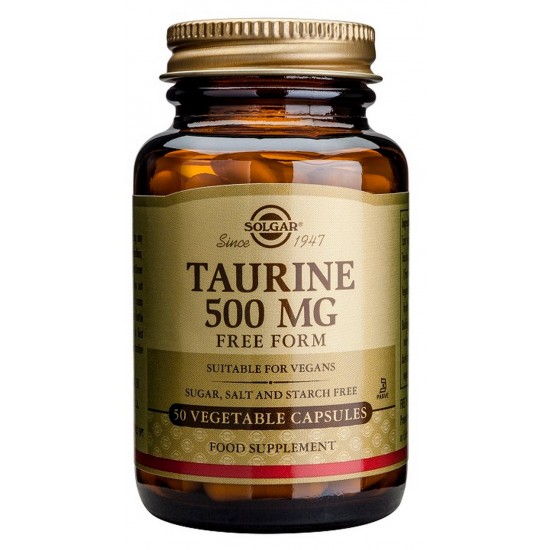 Taurina 500Mg Sin Gluten Vegan 50caps Solgar