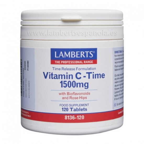 Vitamin C-Time 1500Mg Liberacion Sostenida 120comp Lamberts Vitamin C-Time 1500Mg Liberacion Sostenida 120comp Lamberts