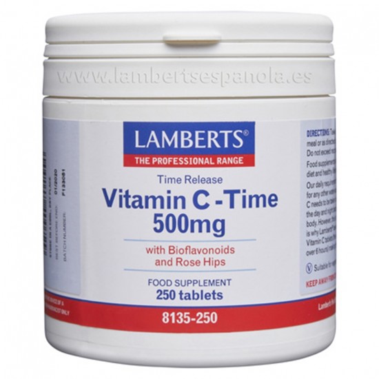 Vitamin C-Time 500Mg Liberacion Sostenida 250comp Lamberts