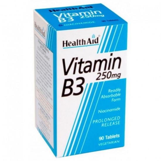 Vitamina B3 Niacinamida 250mg 90comp Health Aid