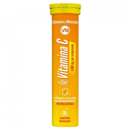 Vitamina-C+Zinc Efervescente 1000Mg 20comp Ynsadiet