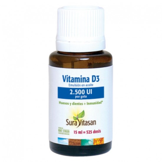 Vitamina D3 2500UI 15ml Sura Vitasan Vitamina D3 2500UI 15ml Sura Vitasan