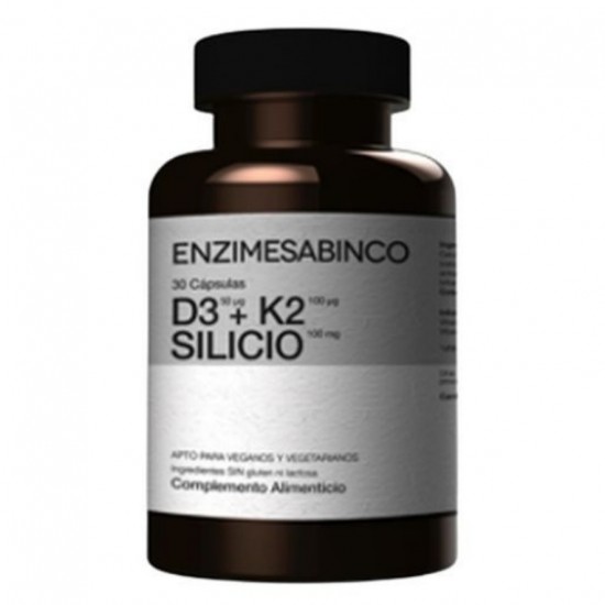 Vitamina-D3 + K2 + Silicio Sin Gluten 30caps Enzimesabinco