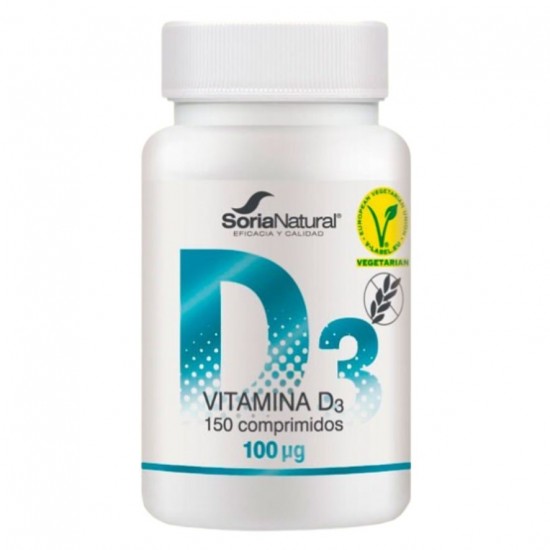 Vitamina D3 Vegan Sin Gluten 150comp Soria Natural Vitamina D3 Vegan Sin Gluten 150comp Soria Natural