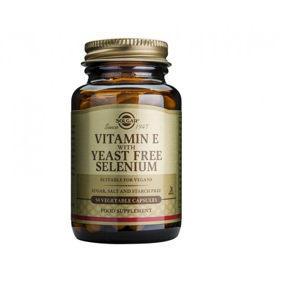 Vitamina-E con Selenio sin Levadura 50comp Solgar