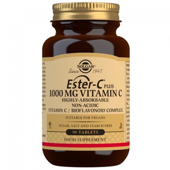 Vitamina Ester-C Plus 1000Mg Sin Gluten 90comp Solgar