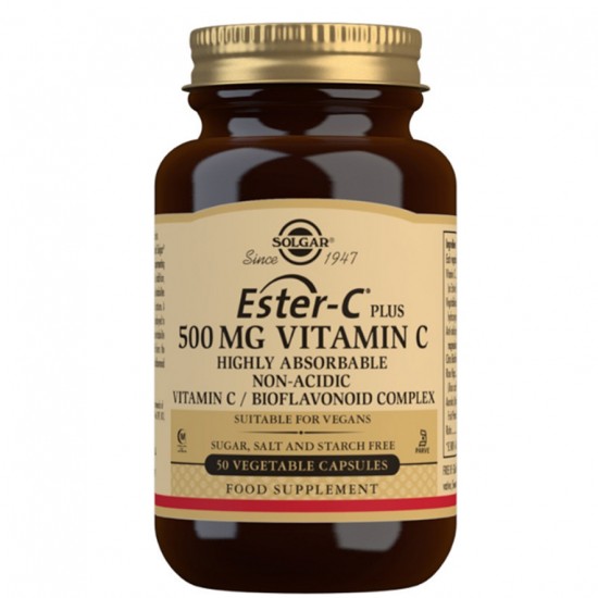 Vitamina Ester-C Plus 500Mg Sin Gluten Vegan 50caps Solgar