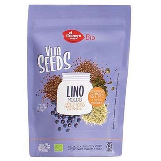 Comprar Vitaseeds Lino Molido Cañamo Girasol Sesamo Sin Gluten Bio 300g El  Granero Integral ❤️ ¡Hazme casito!